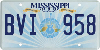 MS license plate BVI958