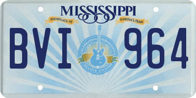 MS license plate BVI964