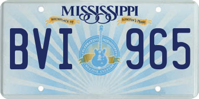 MS license plate BVI965