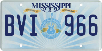MS license plate BVI966