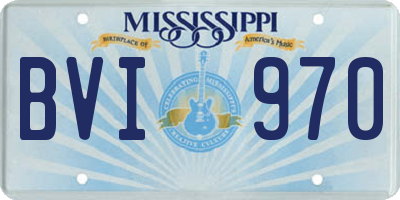 MS license plate BVI970