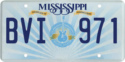 MS license plate BVI971