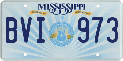 MS license plate BVI973