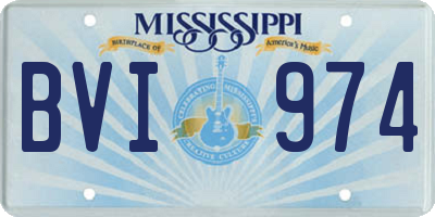 MS license plate BVI974
