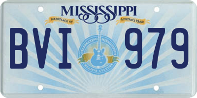 MS license plate BVI979