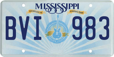 MS license plate BVI983