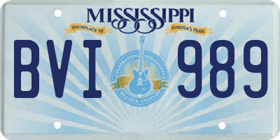 MS license plate BVI989