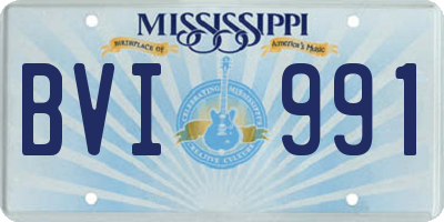 MS license plate BVI991