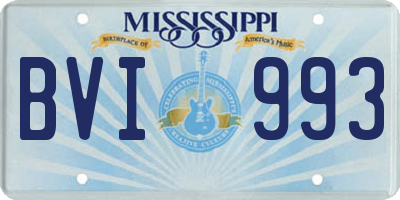 MS license plate BVI993