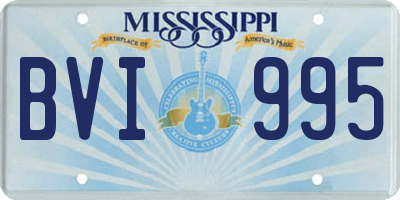 MS license plate BVI995