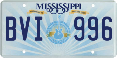 MS license plate BVI996