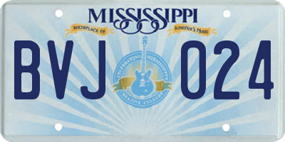 MS license plate BVJ024