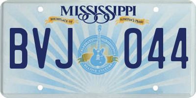 MS license plate BVJ044