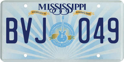 MS license plate BVJ049
