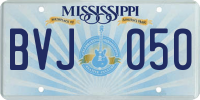 MS license plate BVJ050