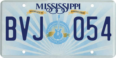 MS license plate BVJ054