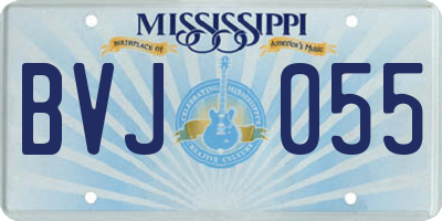 MS license plate BVJ055