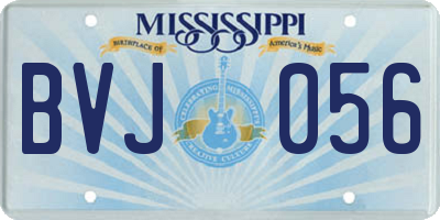 MS license plate BVJ056