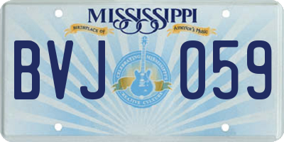 MS license plate BVJ059