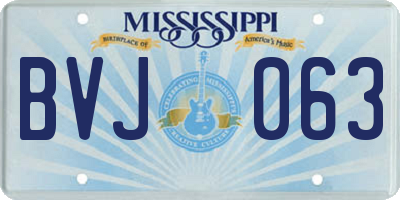 MS license plate BVJ063