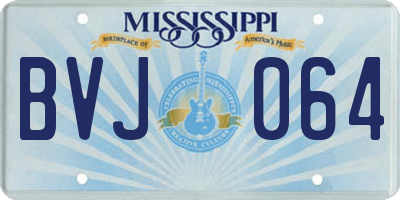 MS license plate BVJ064