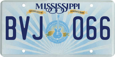 MS license plate BVJ066