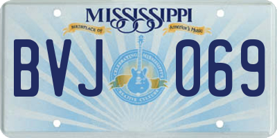 MS license plate BVJ069