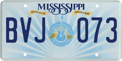 MS license plate BVJ073