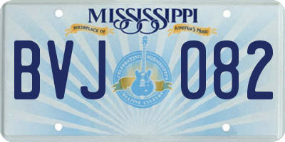 MS license plate BVJ082