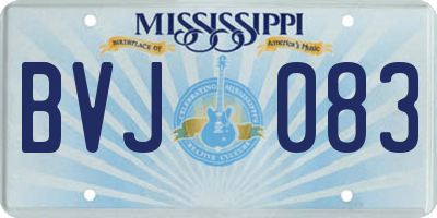 MS license plate BVJ083