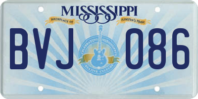 MS license plate BVJ086