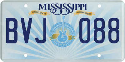 MS license plate BVJ088