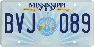 MS license plate BVJ089