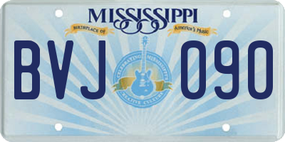 MS license plate BVJ090