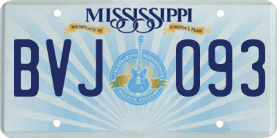 MS license plate BVJ093