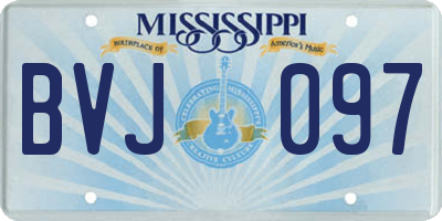 MS license plate BVJ097