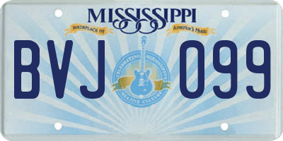 MS license plate BVJ099