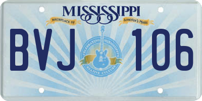 MS license plate BVJ106