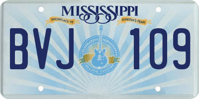 MS license plate BVJ109