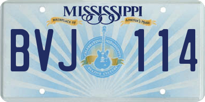 MS license plate BVJ114
