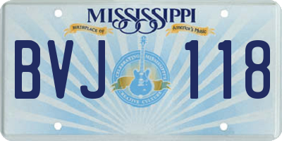 MS license plate BVJ118