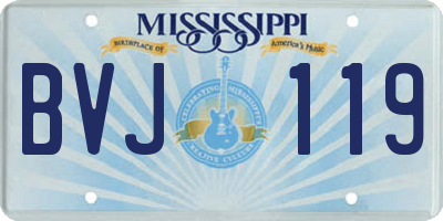 MS license plate BVJ119