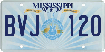 MS license plate BVJ120
