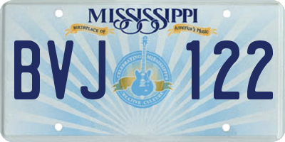 MS license plate BVJ122
