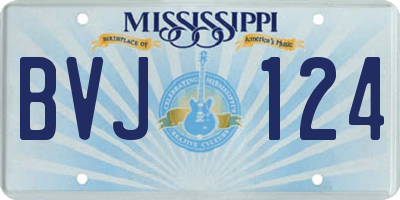 MS license plate BVJ124