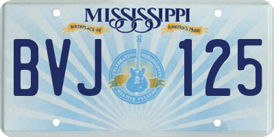 MS license plate BVJ125
