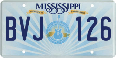 MS license plate BVJ126