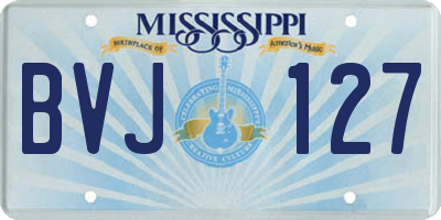 MS license plate BVJ127