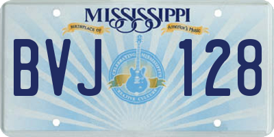 MS license plate BVJ128
