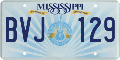 MS license plate BVJ129